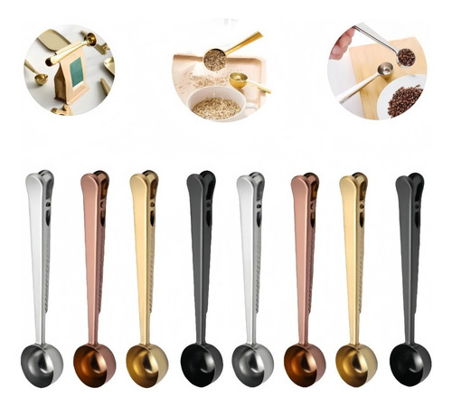 Cuchara De Café Multifuncional De Acero Inoxidable De 8 Piez