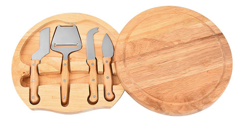 Juego De Tablas Para Queso Con 4 Cortadores, Mango De
