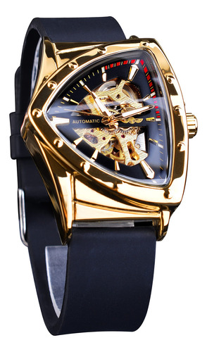 Forsining Reloj Mecánico Automático Triangular Gold Shiel