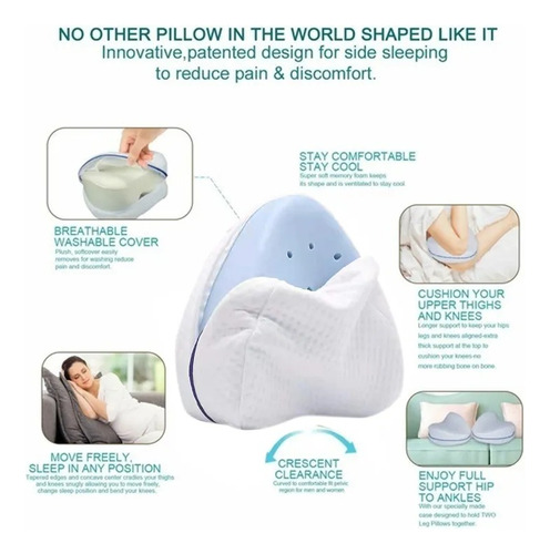 Almohada 2und Ortopédia Memory Rodilla Pierna Premium Viscoe
