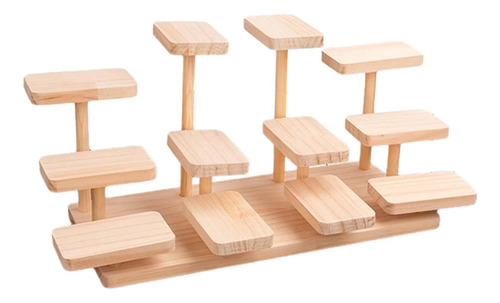 Soporte De Exhibición De Escritorio De Madera, Selva