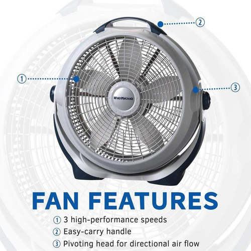 Imagen 3 de 4 de Ventilador Lasko 3300 20 Pulgadas Con 3 Velocidades
