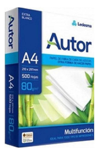 Resma A4 Autor Ledesma 80 Gramos Blanco