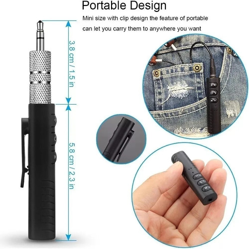 Receptor Bluetooth 3.5 Mm 3 En 1 Con Manos Libres Integrado.