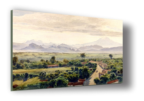 Cuadro Canvas Bastidor Arte Valle De Cuernavaca 1910 65x100