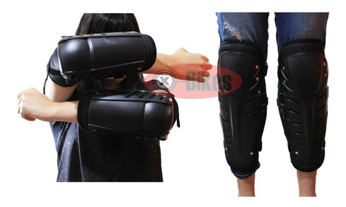 Imagen 4 de 4 de Kit Proteccion Rodilleras Y Coderas Para Moto Adulto