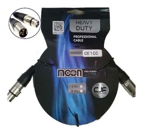 Imagen 1 de 3 de Cable Para Microfono Canon A Canon 1 Mts Xlr Moon Monitor