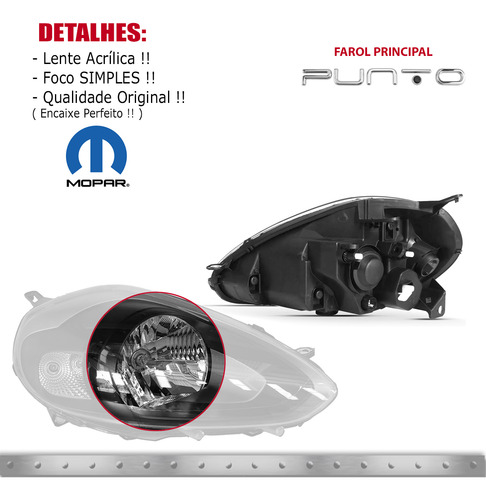Farol Punto 2012 13 14 15 16 17 Máscara Negra Ld