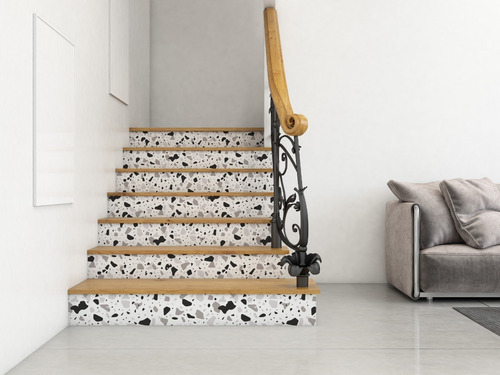Imagen 5 de 10 de Vinilos Decorativos Escalera Escalones Terrazo
