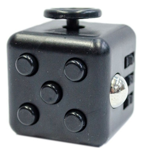 Cubo Relajante Antiestres Negro Con Negro Fidget Cube