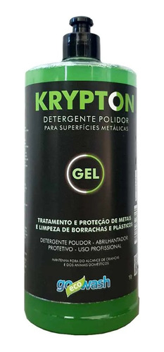 Detergente Krypton Gel Metais E Plásticos 1l Go Eco Wash *