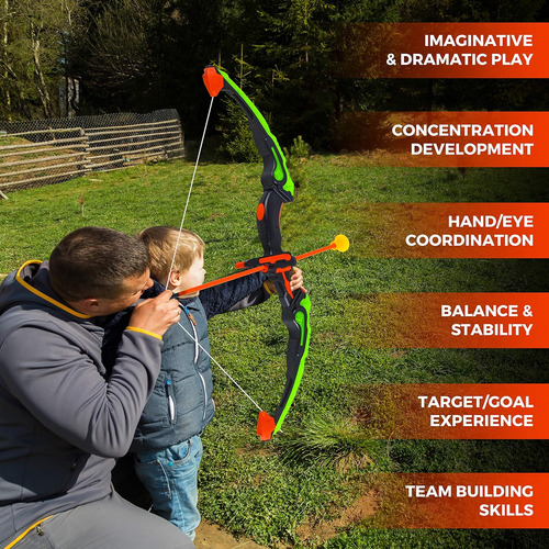 Juego De Arco Y Flecha Para Niños Con 6 Flechas Y Objetivo