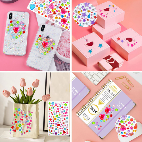 Pegatinas Con Gemas: Diamantes De Imitación Y Gemas Acrílica