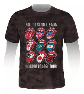 Camiseta Stamp Rolling Stones Voodoo Lounge Tour Mce149