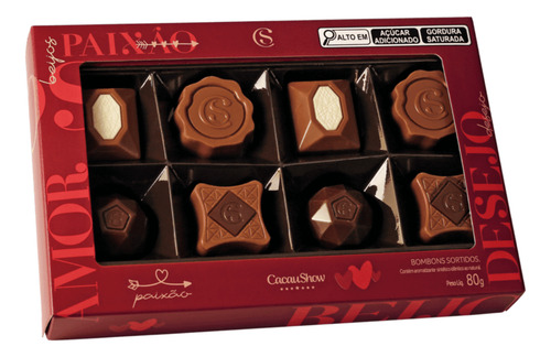 Caixa De Bombons Sortidos Amor 80g