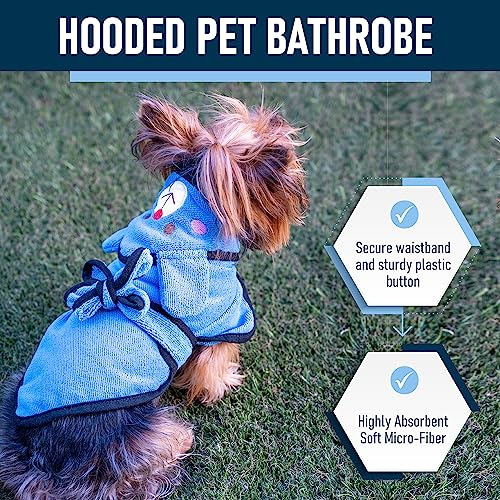 Houston Imports Toalla De Baño Con Capucha Para Perros
