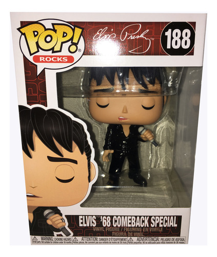 Funko Pop Rocks Elvis Presley 68 Comeback Special