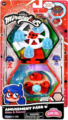 Ladybug Amusement Park Mini Playset Figuras Chibi Miraculous