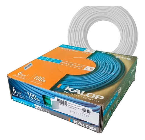 Cable Unipolar Kalop Normalizado Iram 6 Mm X100 Mts