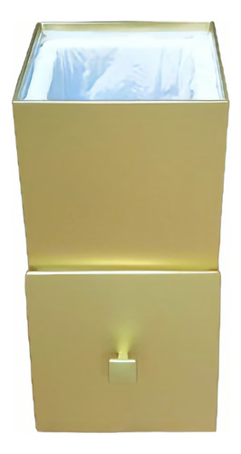 Lixeira Para Lavabo Slim Dourada 3.5 Lt Cor Dourado