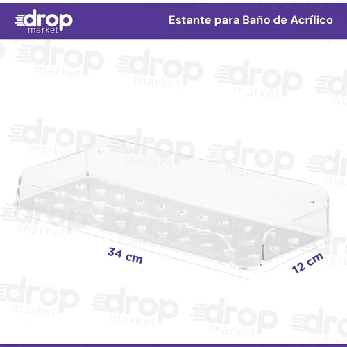 Imagen 4 de 10 de Estante Baño Repisa De Acrílico Transparente