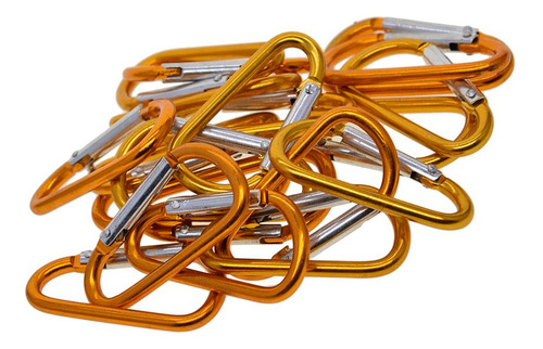 40pcs Aleación De Aluminio Mosquetón D- Llavero Llavero