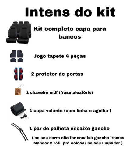 Kit Completo Capa Banco Acessorios Etios 2018 1.3 16v X