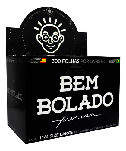 Caixa De Seda Bem Bolado Premium 1 1/4 Large 300 Folhas