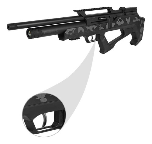 5.5mm De Pressao De Madeira Effecto Com Cano Lw + Chumbinho