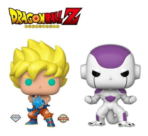 Imagen 3 de 4 de Funko Pop! Pack Dragon Ball Z - Goku Ss1 Diamond Vs Frieza