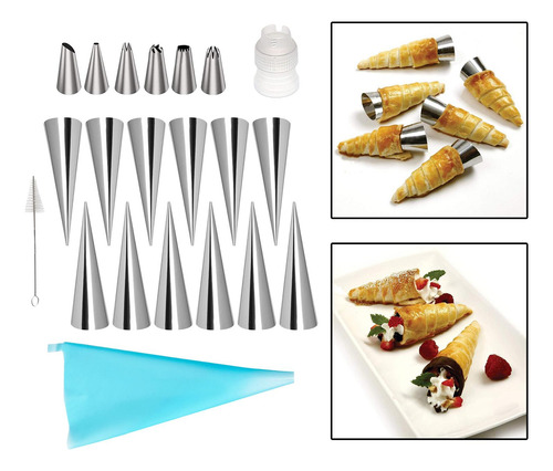 21 Pcs Cannoli Form Tubes, Baking Tubes Utensílios De