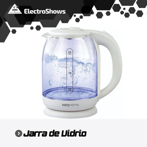 Pava Eléctrica 2 Litros 1500 W Jarra De Vidrio Transparente