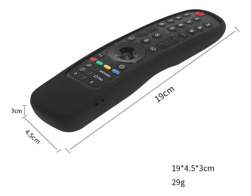 Funda Case Carcasa Control Remoto Para LG Tv Mr23/mr22/mr21 Color Negro