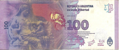 Bottero C002 $ 100 Evita Serie A Ex- Palermo (Usado)