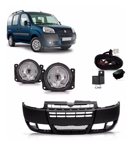 Envolvente Doblo 2010 11 12 13 2014 Com Kit De Farol Milha