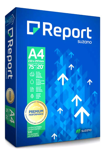 Papel Sulfite A4 Folhas 75g - Report Premium 500 Folhas