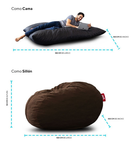 Puff Tipo Gamuza Con Cama Matrimonial Adentro Envio Gratis!