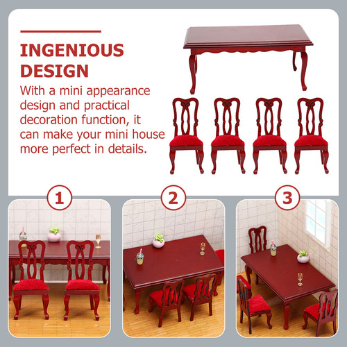 Set De Accesorios De Decoración Para Casas Pequeñas, Mesa Y