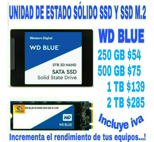 Imagen 1 de 6 de Disco De Estado Sólido Ssd M.2 250gb 500gb 1tb 2tb