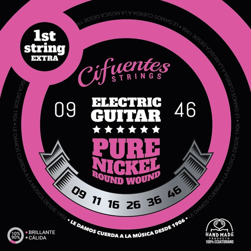 Cuerdas Guitarra Electrica 09-46 Pure Nickel Ac9 Cifuentes