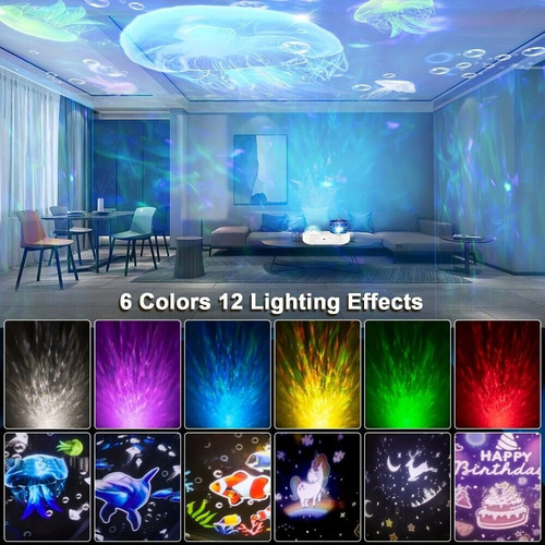 Luz Nocturna Led Ocean Wave Con Rotación De 360°