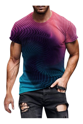 Camiseta N, Nueva Moda, Para Hombre, Con Estampado De Rayos