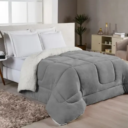 Edredom Sherpa Casal: 55% OFF! 🛏️