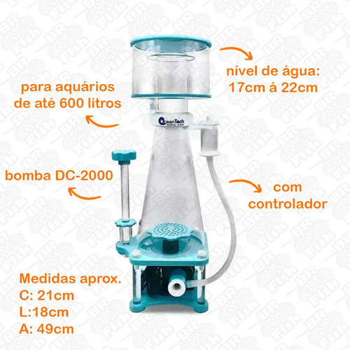 Ocean Tech Skimmer Cone 600 P/ Até 600 Litros Bomba Bivolt