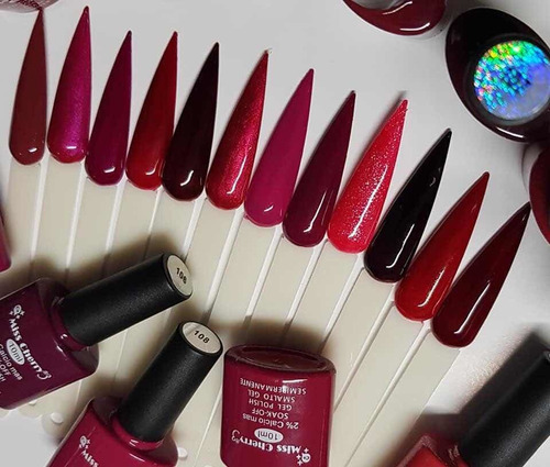 Imagen 1 de 4 de Gel Uv/led Miss Cherry Gama B2 10ml Gel Semipermanente C/12p
