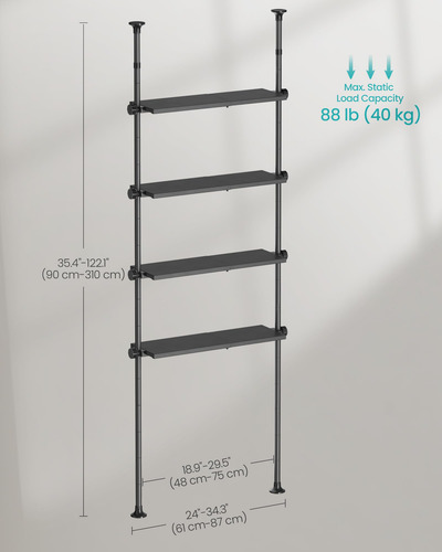 Organizador De Baño De 4 Niveles, Ajustable Y Extensible