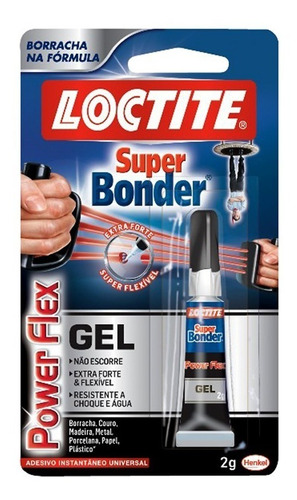 Imagem 1 de 2 de Super Bonder Power Flex Gel 2g - Loctite Henkel