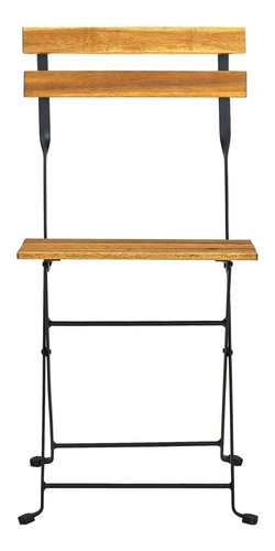 Silla Plegable Para Bistró 4 Piezas Madera Maciza De Acacia Color Café