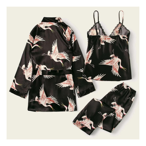 Pijama X Bata De Pijama De Seda Satinada Y259 Unde