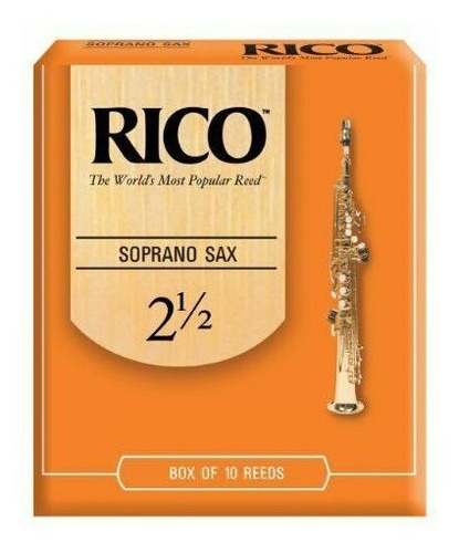 Set De 10 Cañas Para Saxofón Soprano Fuerza 2.5 Rico